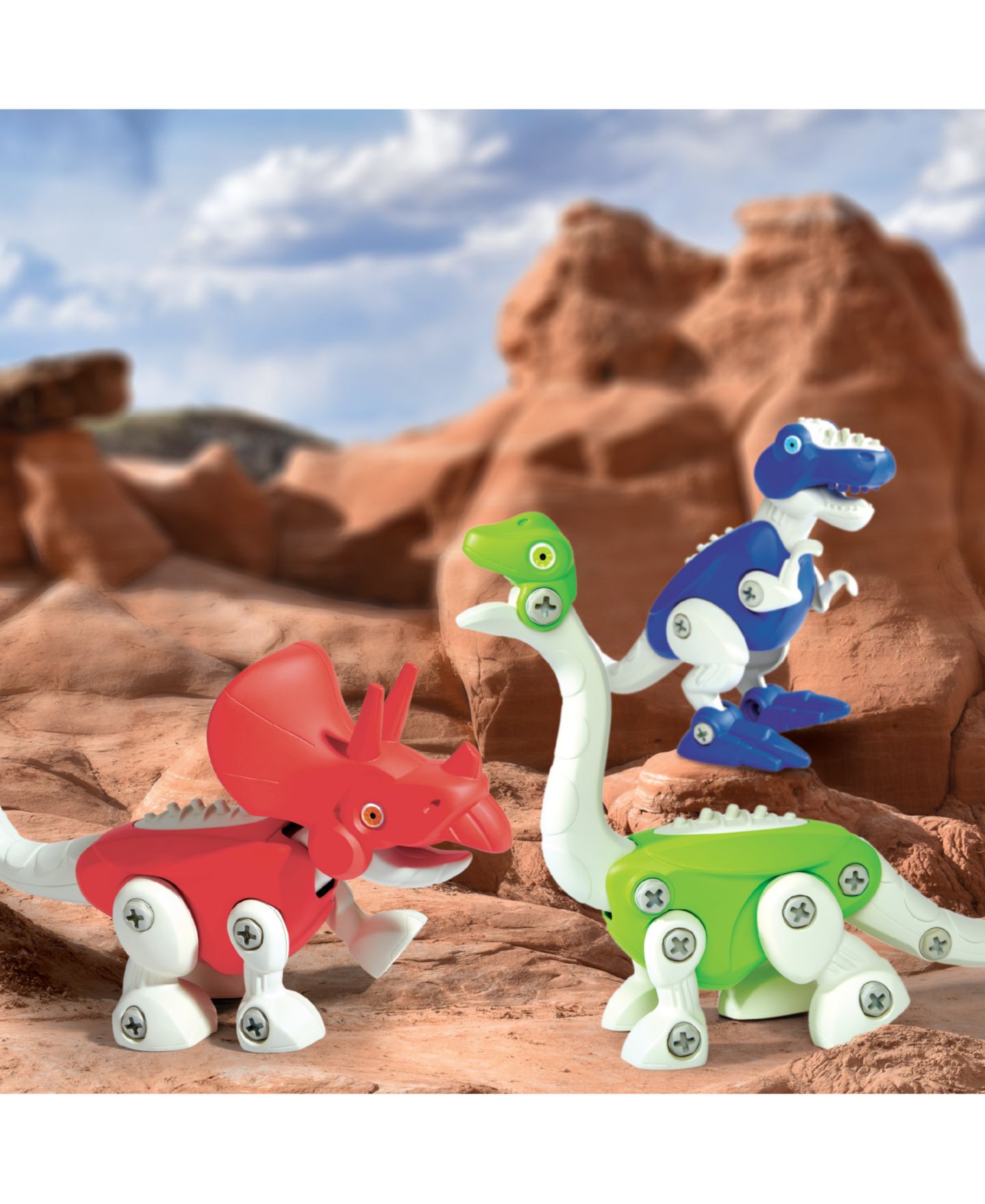 Детский конструктор Discovery Dinosaur #Mindblown 3-Model Building Set, Ages 4+ — фото 2