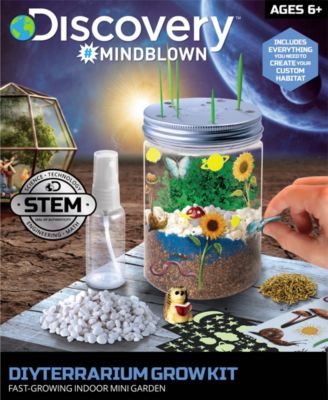 Discovery Kids DIY Terrarium Grow Kit, Fast-Growing Indoor Mini Garden
