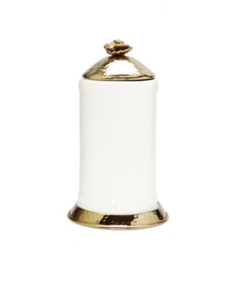 Glass Canister Hammered Lid and Base Flower Knob Set, 2 Piece