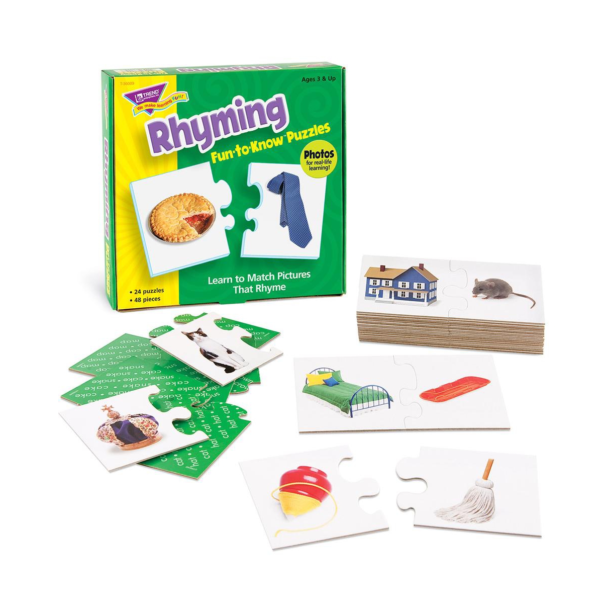 Shop Trend Enterprises Rhyming Fun-to-know Puzzles- Matching Games To Build Language Skills, Set Of 23 In Multi