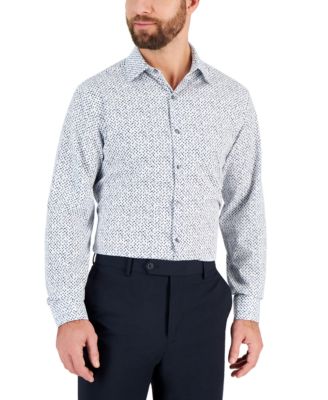 Alfani Men's Slim Fit 4-Way Stretch Geo-Print Dress Shirt, Created for  Macy's - Macy's