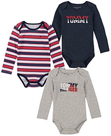 Baby Boys Signature Long Sleeve Bodysuits, Pack of 3