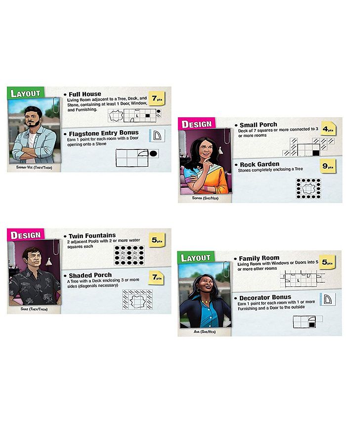 Flat River Group Floor Plan Board Game, 60 Piece Set Macy's