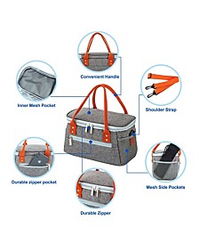 Insulated Lunch Bag for Men & Women, Reusable Leakproof Lunch Cooler Tote, with Removable Shoulder Strap