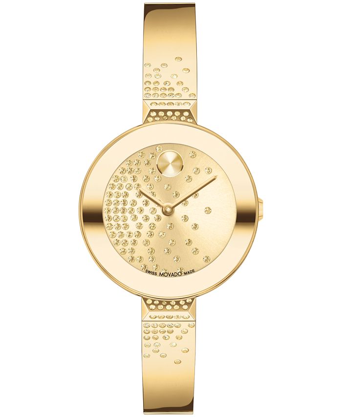 Movado bangle sales watch gold