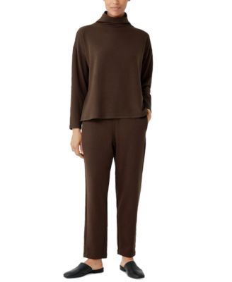 Eileen Fisher - Women's Brushed-Fleece Pull-On Pants