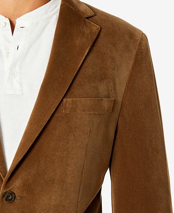 Michael Kors Men's Modern Fit Corduroy Blazer Blue Size 40