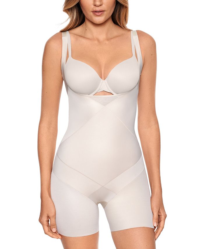 Miraclesuit Women's Tummy Tuck Extra-Firm Open-Bust Mid-Thigh Bodysuit 2412  - Macy's