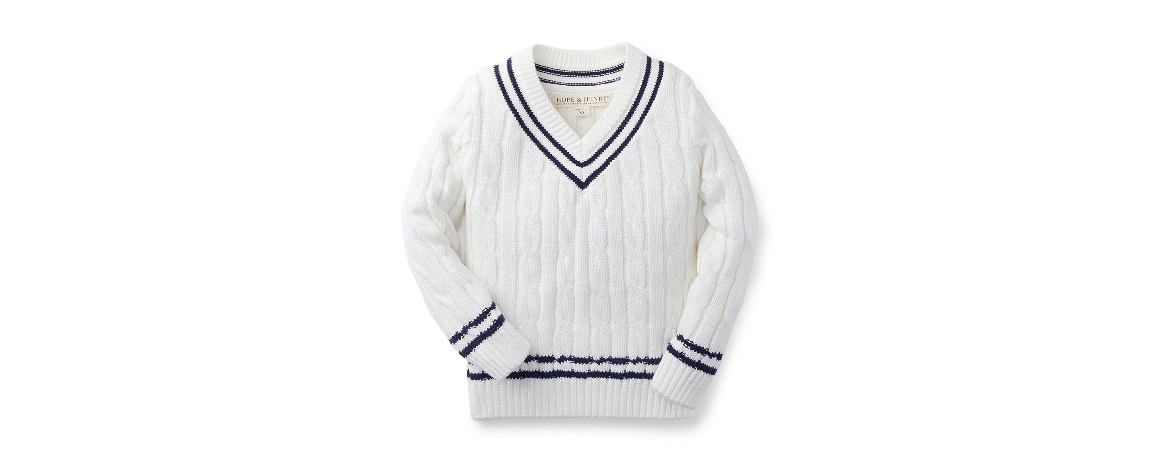 Hope & Henry Boys Organic Tennis Sweater