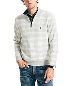 Men's Sustainably Crafted Plaid Quarter-Zip Sweater