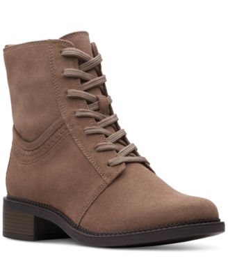 Macy's clarks boots womens best sale