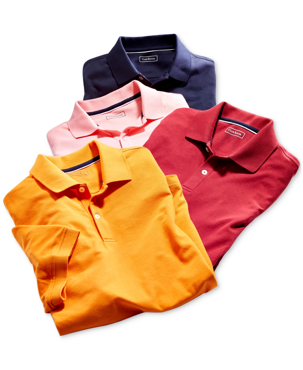 Shop Club Room Men's Classic Fit Performance Stretch Polo, Created For Macy's In Red Zone