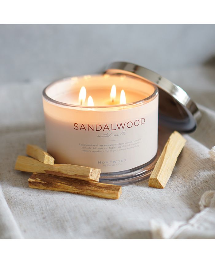 HomeWorx By Slatkin & Co. Sandalwood Scented Candle, 18 oz. Macy's