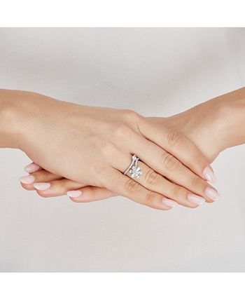Mayfly ring discount white rhodium plating