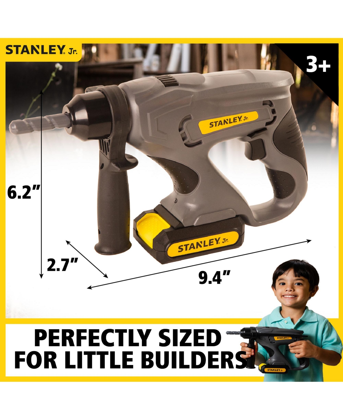 Shop Stanley Jr. Battery Operated Toy Hammer Drill In Multi