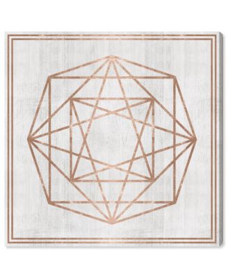 Diamond Outlines Giclee Art Print on Gallery Wrap Canvas, 12" x 12"