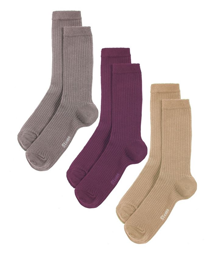Stems Women's Cashmere Crew Socks, Pack of 3 - Macy's