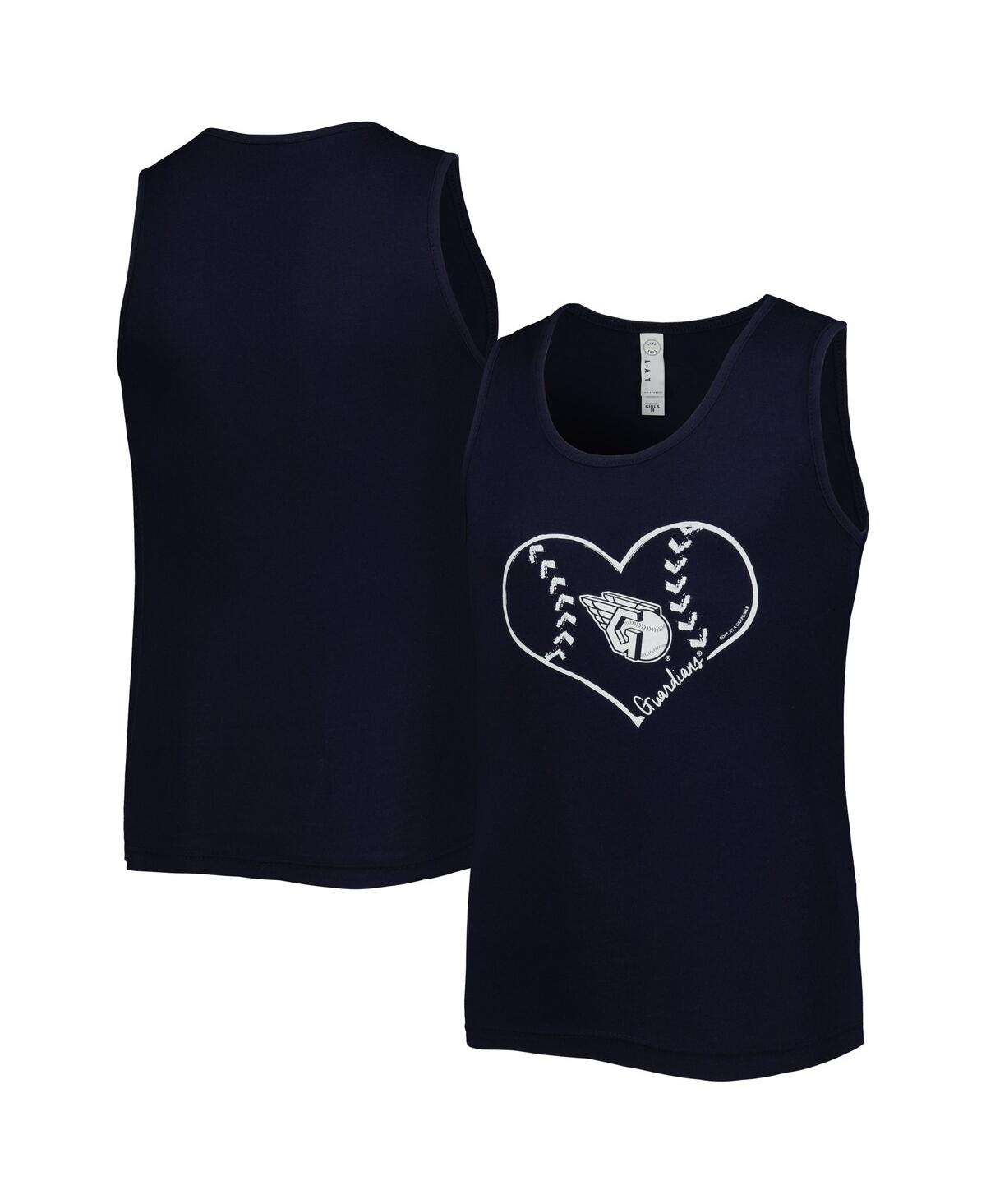 Big Girls Soft As A GrapeCleveland Guardians Team Tank Top - Navy