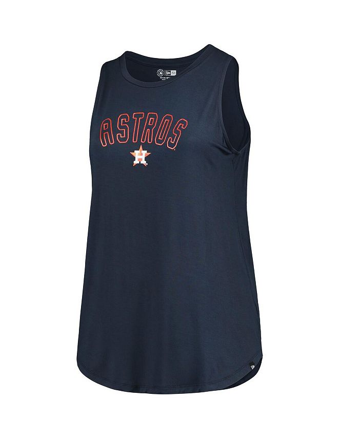New Era Women's Navy Houston Astros Plus Size Tank Top Macy's
