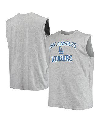 Profile Men's Heathered Gray Los Angeles Dodgers Big and Tall Jersey ...
