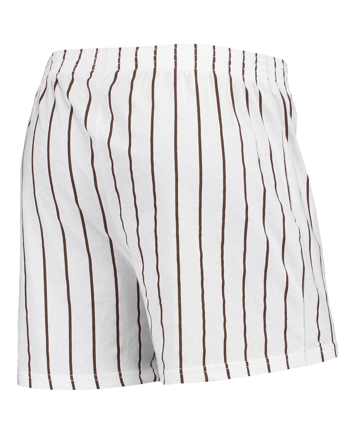 Concepts Sport White San Diego Padres Vigor Pinstripe Boxer Shorts In White