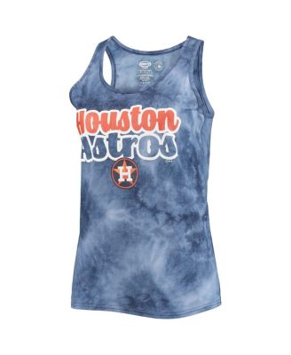 Women's Navy Houston Astros Billboard Racerback Tank Top and Shorts Set