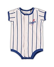 Macys Clothing Underwear Rompers Newborn and Infant Boys and Girls Los Angeles Dodgers Stripe Power Hitter Romper 