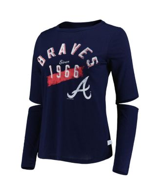 Women's Navy Atlanta Braves Formation Long Sleeve T-shirt