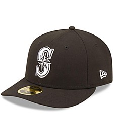 Men's Seattle Mariners Black, White Low Profile 59FIFTY Fitted Hat