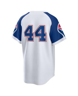 Men's Hank Aaron White Atlanta Braves Home Cooperstown Collection Player Jersey