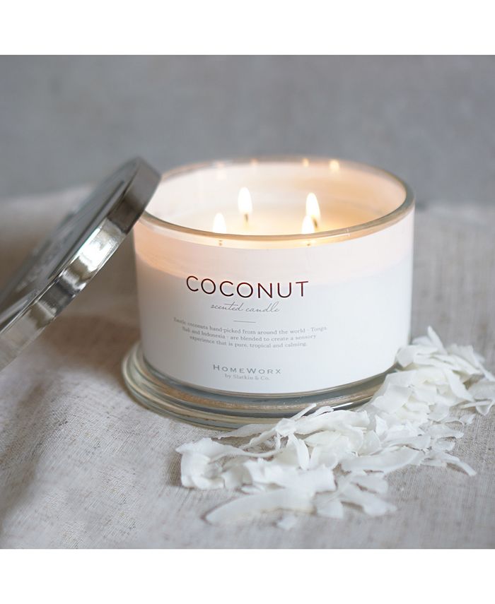 HomeWorx By Slatkin & Co. Coconut Scented Candle, 18 oz. Macy's
