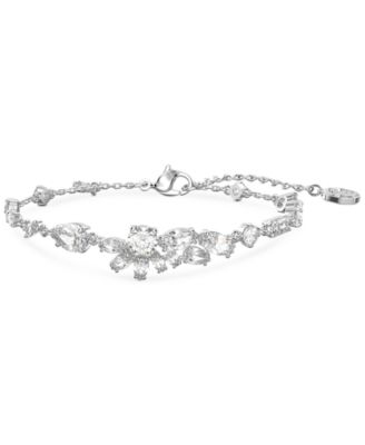 Swarovski - Silver-Tone Gema Crystal Dangling Bracelet