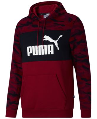 Puma Men s Camo Blocked Fleece Pullover Logo Hoodie Macy s