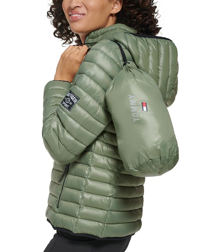 Tommy Hilfiger Women's Lightweight Hooded Packable Puffer Jacket & Reviews Activewear Women