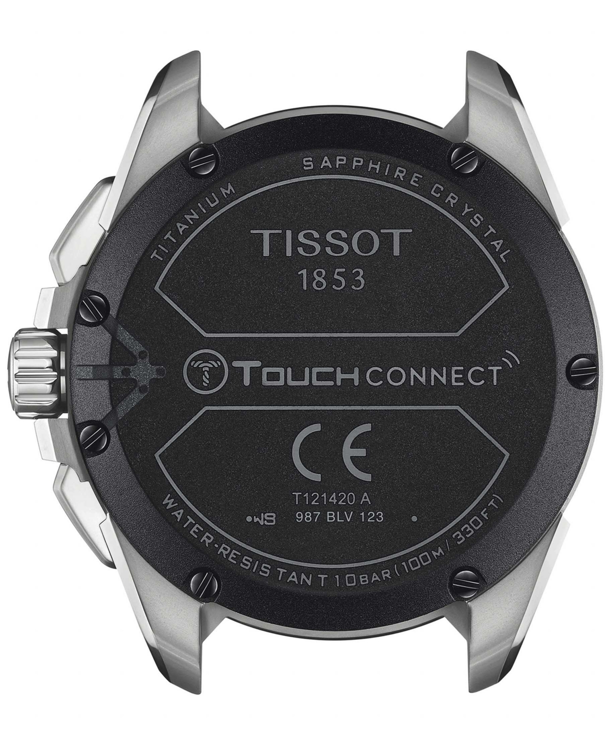 Shop Tissot Men's Swiss T-touch Connect Solar Blue Textile & Leather Strap Smart Watch 48mm