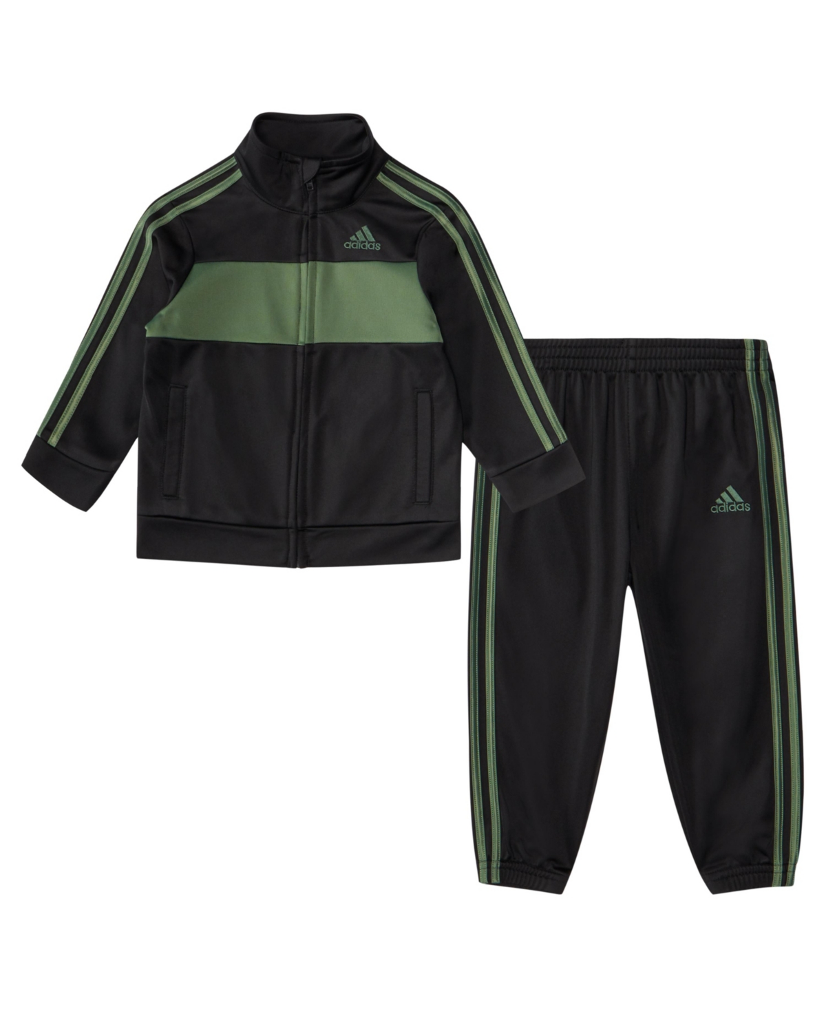 adidas Baby Boys Long Sleeve Essential Tricot Tracksuit, 2-Piece Set