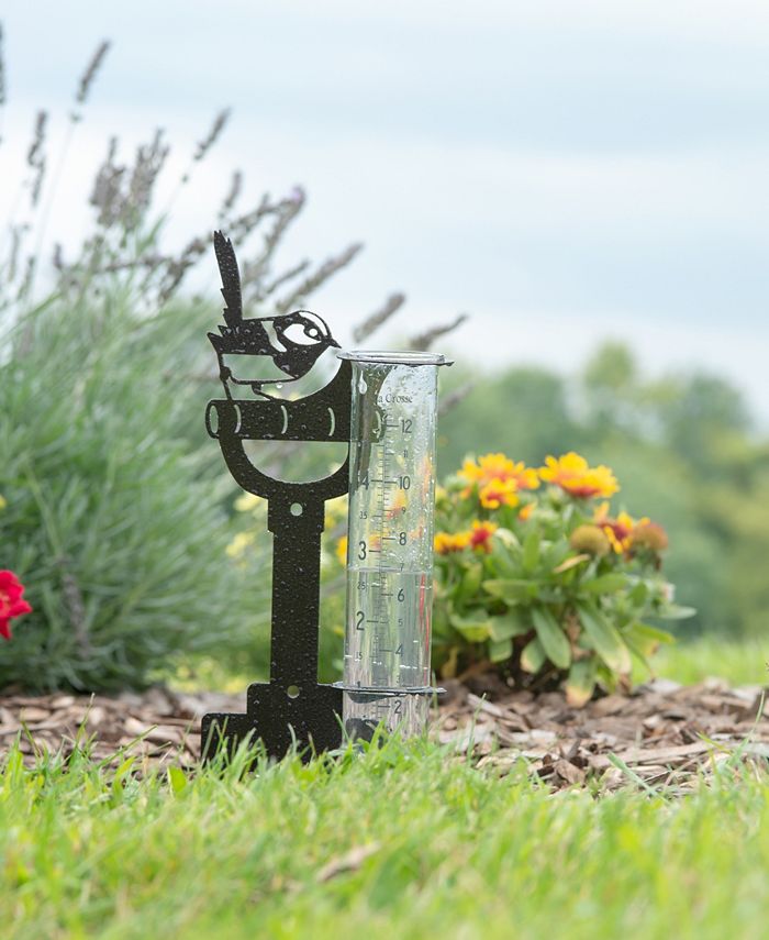 La Crosse Technology 70498937Int Bird and Shovel Metal Garden Rain