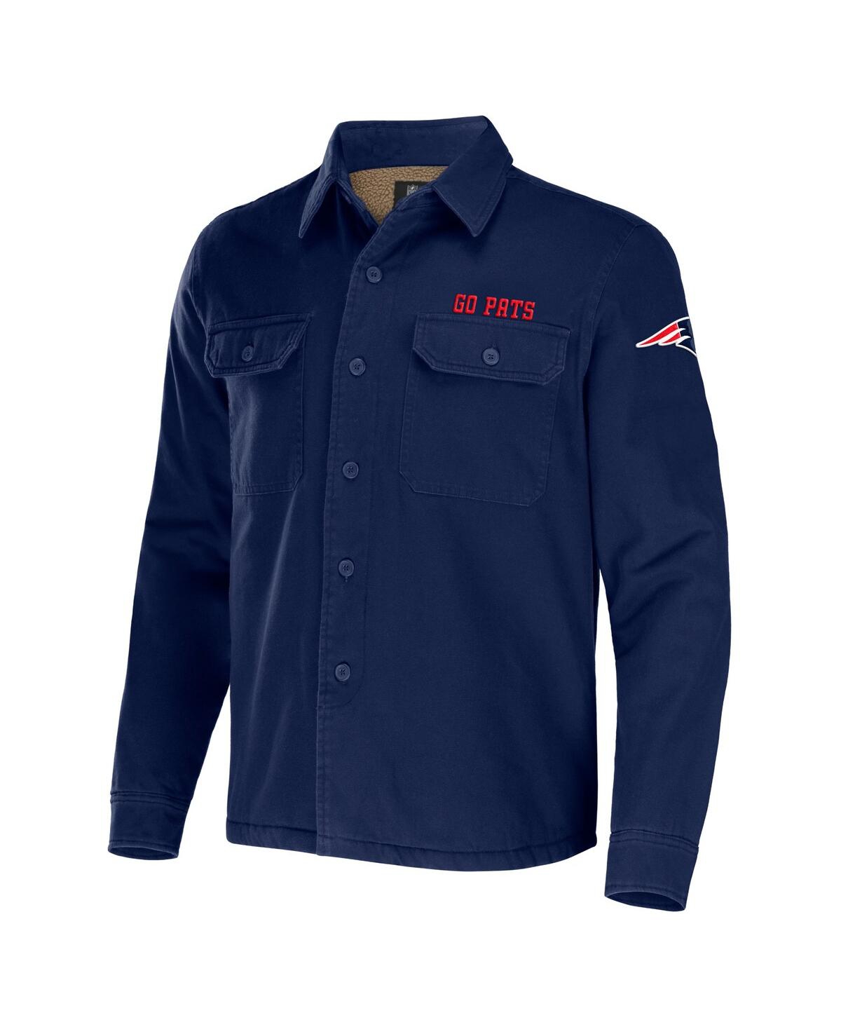 Shop Fanatics Men's Nfl X Darius Rucker Collection By  Navy New England Patriots Canvas Button-up Shirt Ja