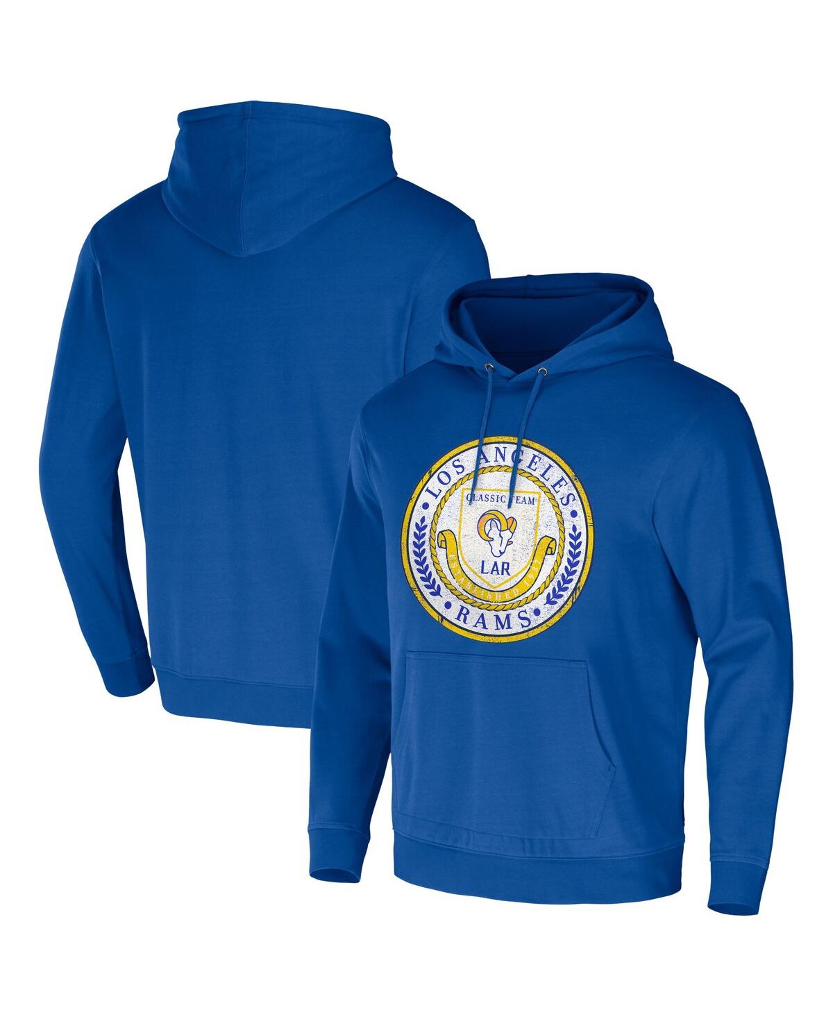 Fanatics Men's Nfl X Darius Rucker Collection By  Royal Los Angeles Rams Washed Pullover Hoodie In Royal