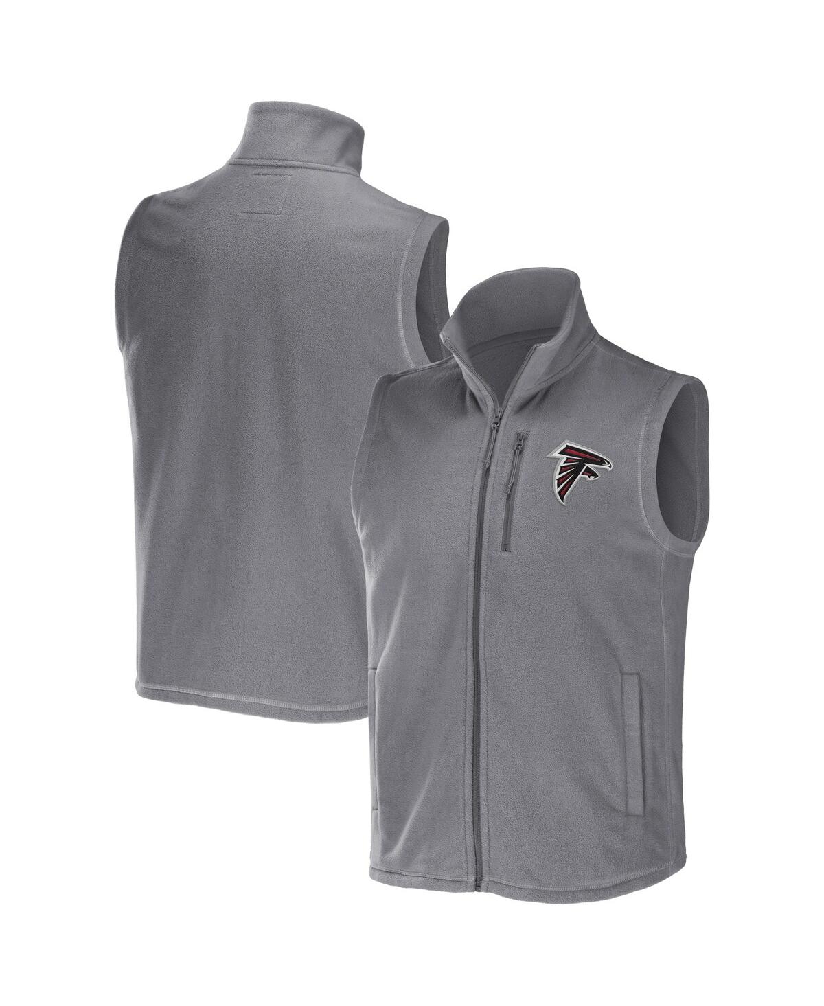 Fanatics Men's Nfl X Darius Rucker Collection By  Gray Atlanta Falcons Polar Fleece Full-zip Vest In Gray