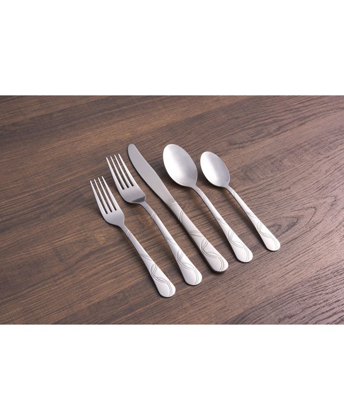 Cambridge Silversmiths Felicity Sand 45Piece Stainless Steel Flatware