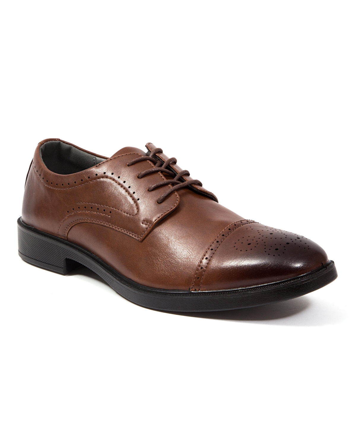 Men's Gramercy Memory Foam Water Repellant Classic Dress Casual Lace-Up Oxford Shoes - Brown