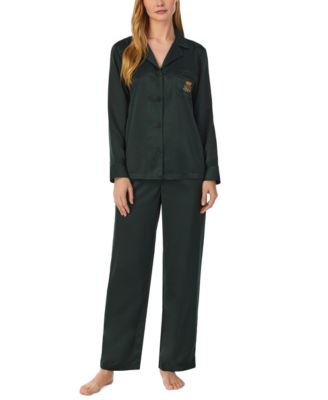 Lauren Ralph Lauren - Women's Matte Satin Notched-Collar Pajamas Set