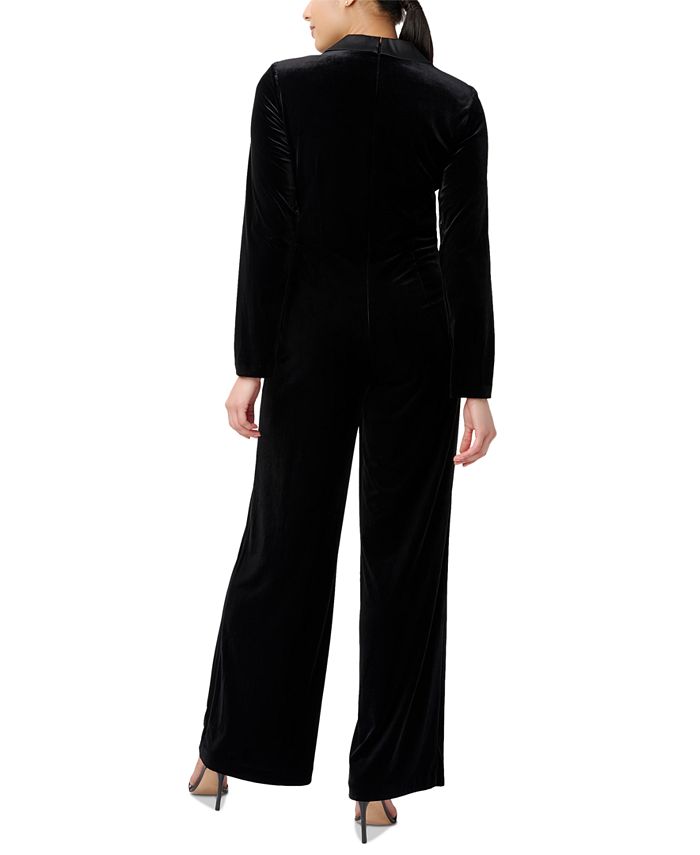 Adrianna Papell Women's Velvet Tuxedo Jumpsuit Macy's