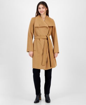 Mk asymmetrical belted coat best sale