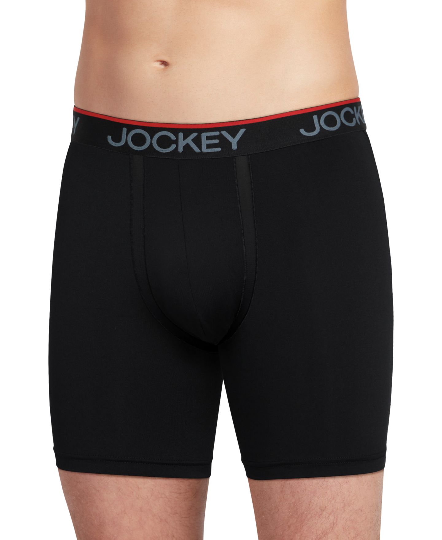Мужские трусы Jockey Chafe Proof Pouch Microfiber 7" Boxer Brief - 3 Pack, цвет: Чёрный — фото 2
