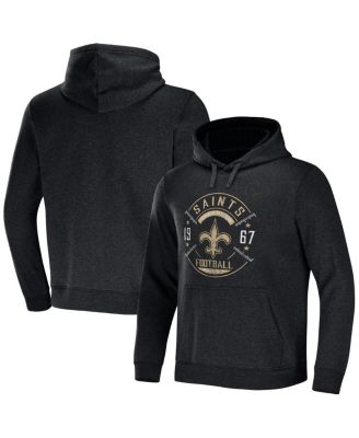 Men's NFL x Darius Rucker Collection by Heather Charcoal New Orleans Saints Radar Pullover Hoodie