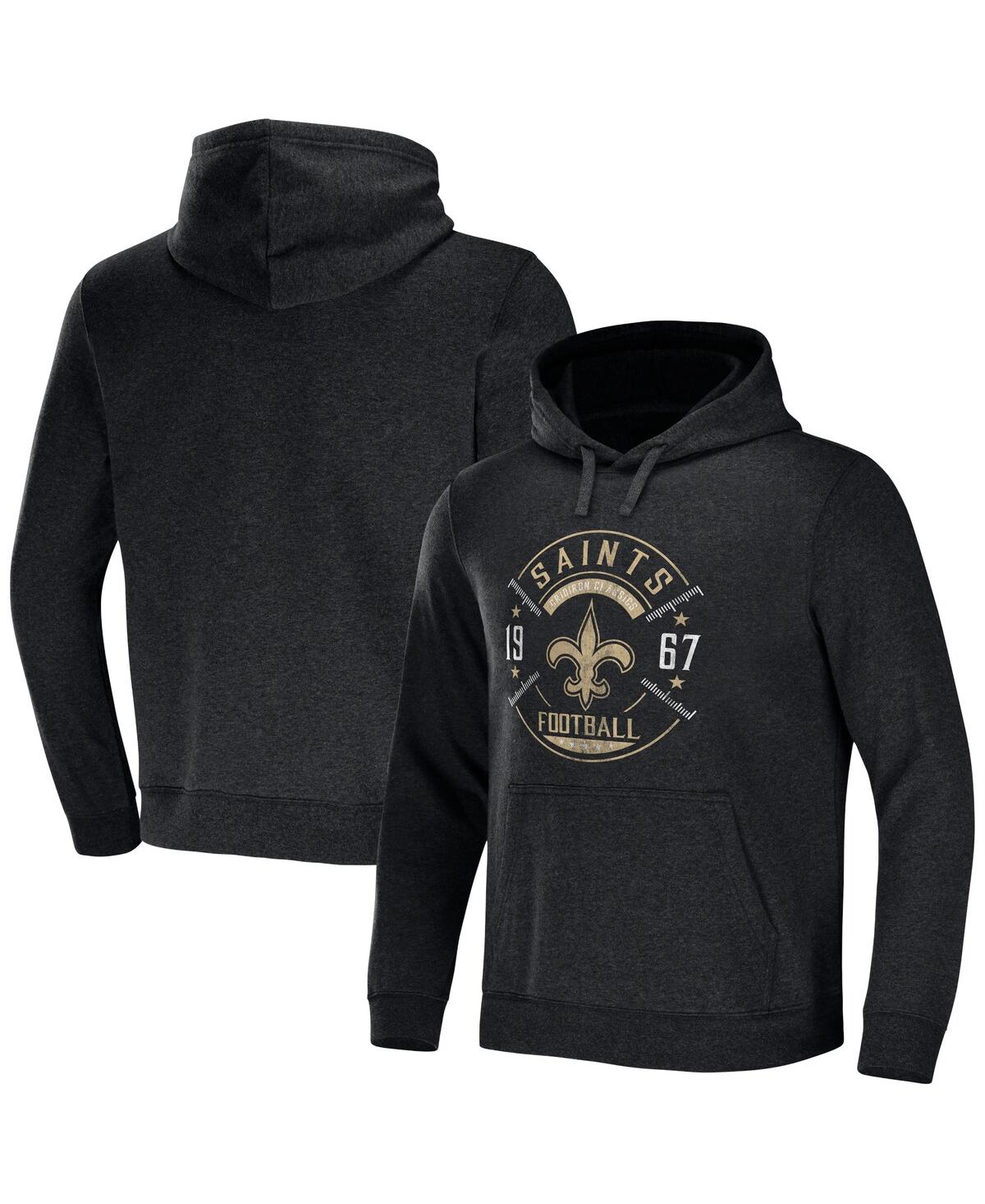 Men's Nfl x Darius Rucker Collection by FanaticsNew Orleans Saints Radar Pullover Hoodie - Heather Charcoal