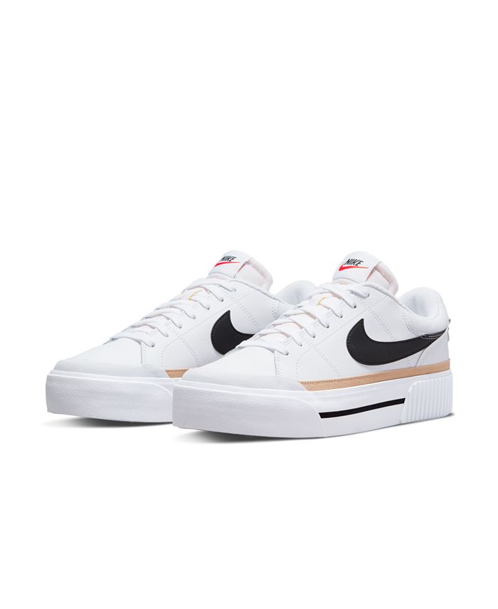 Nike Women #39 s Court Legacy Lift Platform Casual Sneakers from Finish Nike Women #39 s Court Legacy Lift Platform Casual Sneakers from Finish