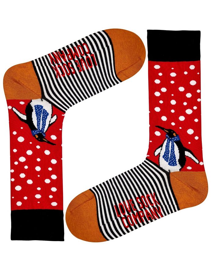 Love Sock Company Men's Penguin Fun Christmas Novelty Crew Socks Macy's